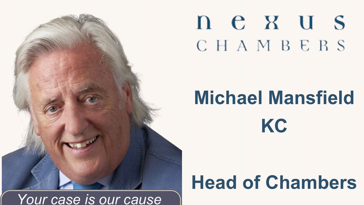 Nexus Chambers (@nexuschambers) on Twitter photo Our Head of Chambers, Michael Mansfield KC, writes in <a href="/ObserverUK/">The Observer</a>:
“If we don’t fight for our juries, trial by AI is coming.”
Jury trials are a democratic right. At Nexus Chambers, we stand for human-led justice.
🔗 Read more: observer.co.uk/news/opinion-a…
#JuryTrial Our Head of Chambers, Michael Mansfield KC, writes in <a href="/ObserverUK/">The Observer</a>:
“If we don’t fight for our juries, trial by AI is coming.”
Jury trials are a democratic right. At Nexus Chambers, we stand for human-led justice.
🔗 Read more: observer.co.uk/news/opinion-a…
#JuryTrial