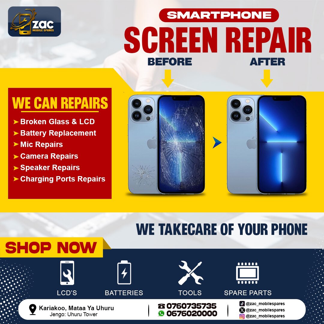 kendrickmsodok1's tweet photo. JE..!! SIMU YAKO IMEVUNJIKA KIOO NA HUJUI WAPI UTAPATA VIOO ORIGINAL⁉️
@zac_mobilespares ni mabingwa wa kuuza vioo original vya simu aina zote Jumla na Rejareja.

📞Tupigie
📲067602000 / 0760735735
#vifaavyasimu #mobilespares #zacmobilespares #lcddisplay #kariakoo #tanzania https://t.co/GiiDYFHgdx