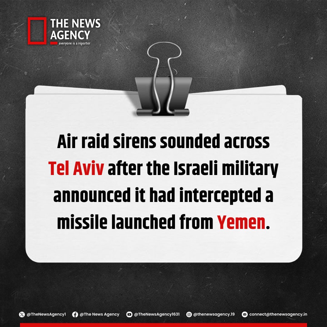 TheNewsAgency1's tweet photo. #Israele #IsraelUnderAttack #televiv @IsraeliPM @IDF @IAFsite #YemenResistance #HouthisAreTerrorists #BreakingNews https://t.co/nIR4VGXDle