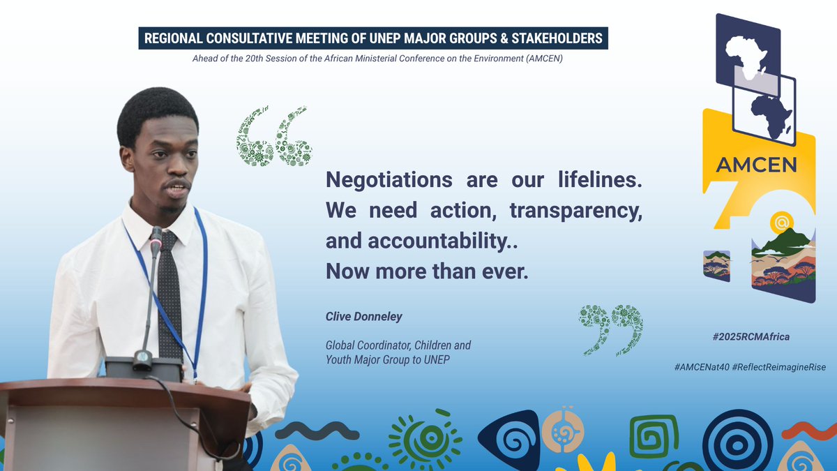 As AMCEN turns 40, youth are not just reflecting, they are demanding a future that delivers.

From stronger accountability to action that reaches the grassroots, the message is clear:
We need the AMCEN we want, not just in words, but in results.

#AMCENat40 #AMCENWEWANT