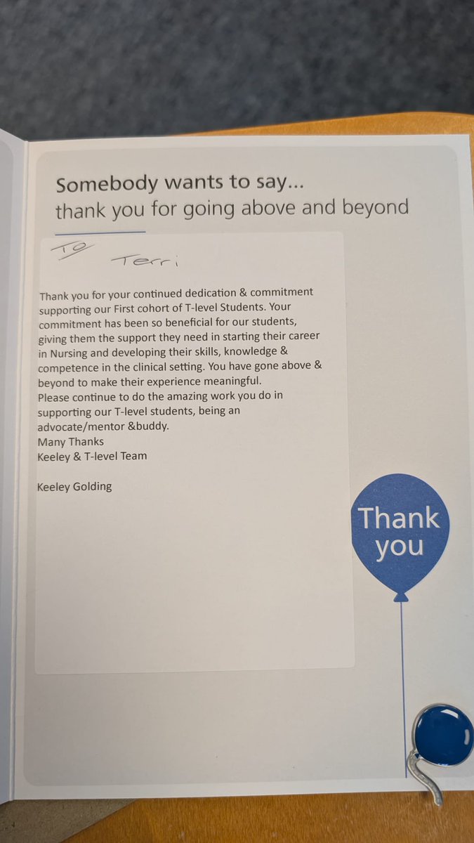 Leicester NRU (@leicesternru) on Twitter photo A massive thank you/well done to <a href="/FairyTinkabell/">fairy tinkabell</a> for her work in supporting our 2 recent T-level students. She even changed her shifts to make sure she could work with them every day! What a ⭐️ A massive thank you/well done to <a href="/FairyTinkabell/">fairy tinkabell</a> for her work in supporting our 2 recent T-level students. She even changed her shifts to make sure she could work with them every day! What a ⭐️