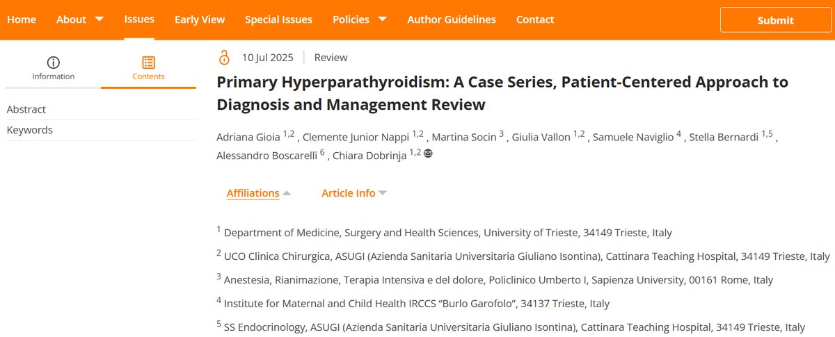 Annali Italiani di Chirurgia (@aic1922) on Twitter photo 📚 Recommended Reading from Annali Italiani di Chirurgia (Vol. 96, Issue 7):
1️⃣ Primary Hyperparathyroidism: Case series & patient-centered management review
🔗 annaliitalianidichirurgia.it/journal/AIC/96…
2️⃣ Extremely Rare Case of Pneumatosis Intestinalis
🔗 annaliitalianidichirurgia.it/journal/AIC/96…
#Surgery 📚 Recommended Reading from Annali Italiani di Chirurgia (Vol. 96, Issue 7):
1️⃣ Primary Hyperparathyroidism: Case series & patient-centered management review
🔗 annaliitalianidichirurgia.it/journal/AIC/96…
2️⃣ Extremely Rare Case of Pneumatosis Intestinalis
🔗 annaliitalianidichirurgia.it/journal/AIC/96…
#Surgery