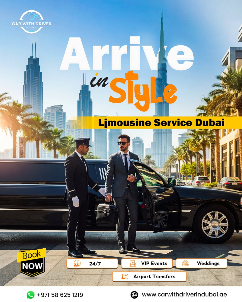 cwddubai's tweet photo. ✨ Arrive like royalty with our Limousine Service in Dubai
Perfect for weddings, VIP events &amp; airport pickups 🚘
✅ Uniformed chauffeurs
✅ Elegant interiors
📲 WhatsApp: +971 58 625 1219
🌐 https://t.co/N8kfrP6C5A
#DubaiLimo #LuxuryRideDubai #LimousineServiceDubai #ChauffeurUAE https://t.co/gTl9GbFBF8