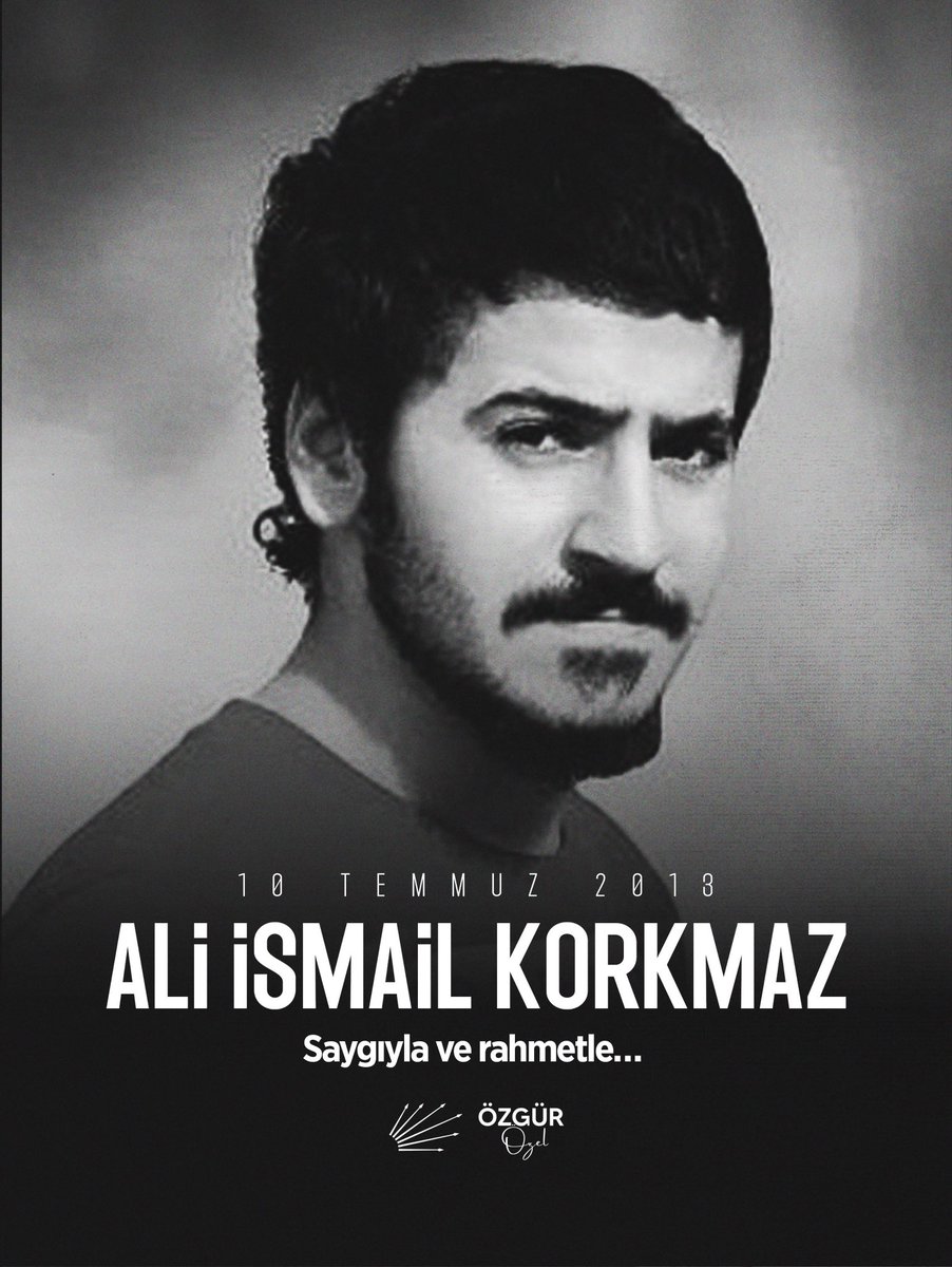 Gezi eylemlerinde düşlerinden tekmelenerek hayattan koparılan Ali İsmail Korkmaz’ı rahmetle anıyorum.

Hayallerindeki özgür dünyayı kurma sorumluluğu hepimizin omuzlarında. Unutmayacağız.
Ali İsmail Korkmaz hep 19 yaşında.

#AliİsmailHep19Yaşında