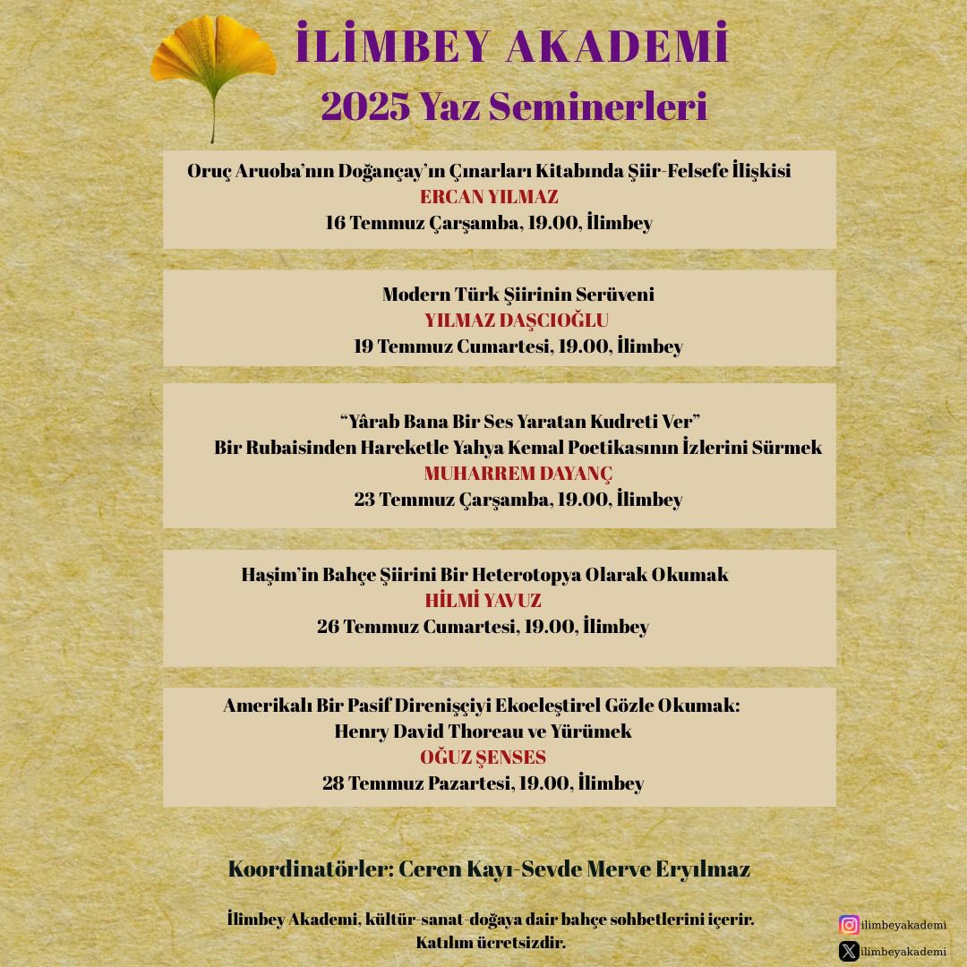 İlimbey Akademi
2025 Yaz Seminerleri