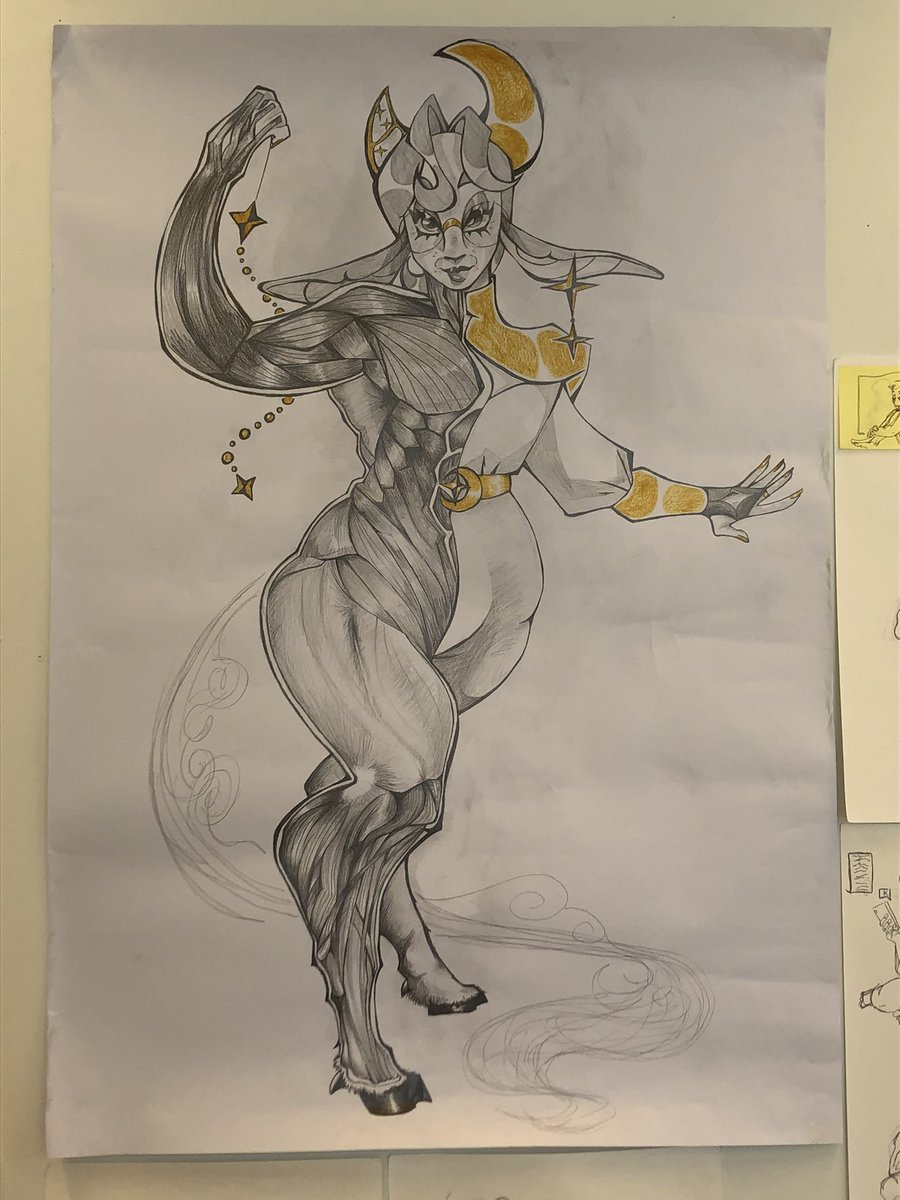 OrannotOren's tweet image. Luna’s Mom (but she’s like big and cut in half)
Anatomy course final assignment 🌙✨⭐️