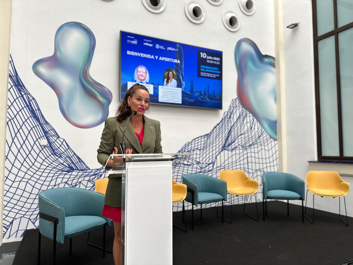 AMETIC (@ametic_es) on Twitter photo 🗣️ Toma la palabra Alicia Izquierdo, concejala del Ayuntamiento de <a href="/malaga/">Ciudad de Málaga</a> para Innovación y Digitalización Urbana.
 
🔍 “Es un paradigma social que afecta a la vida de las personas. La tecnología deja de ser un concepto para convertirse en un propósito compartido.”
 
🌐 Málaga 🗣️ Toma la palabra Alicia Izquierdo, concejala del Ayuntamiento de <a href="/malaga/">Ciudad de Málaga</a> para Innovación y Digitalización Urbana.
 
🔍 “Es un paradigma social que afecta a la vida de las personas. La tecnología deja de ser un concepto para convertirse en un propósito compartido.”
 
🌐 Málaga
