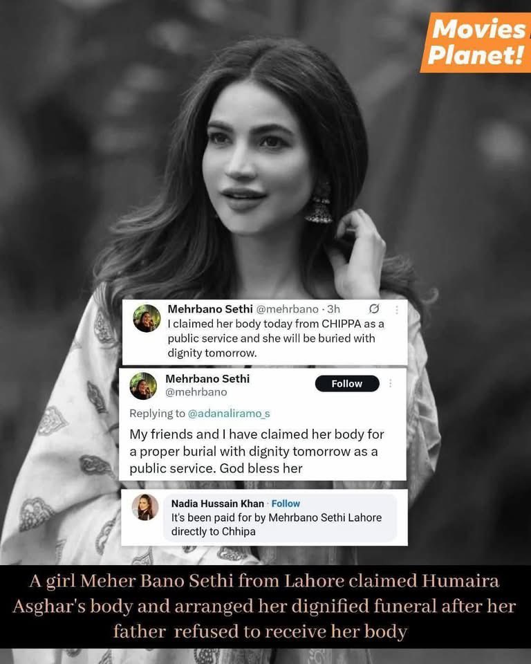 "اداکارہ" کہی جانے والی بیٹی مر گئی، باپ نے لاش لینے سے انکار کر دیا  اور "دین دار" معاشرہ باپ کے ساتھ کھڑا ہو گیا 💔

جسے "باغی" کہا گیا، وہ مرنے کے بعد بھی چھ سے زیادہ مہینوں تک تنہا رہی  

🚨 حمیرہ اصغر علی کے والد کی جانب سے ان کی میت وصول کرنے سے انکار کی خبر آنے کے بعد