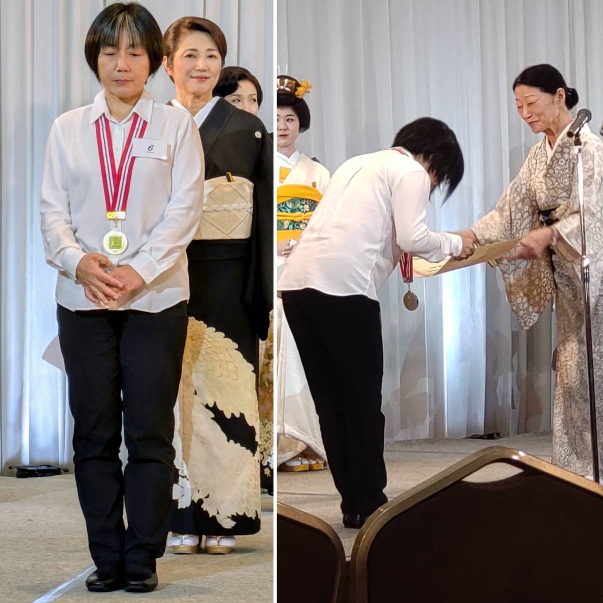 keishukai's tweet photo. 7/8 代表講師他9名で全日本婚礼美容家協会主催Zenkon Contest 2025東京大会を参観😊#恵秀会 から社外のコンテスト初出場の着付師3名が出場👘その中で木頭和香さん・モデル徳永智佳子さんが見事優勝✨東京都職業能力会長賞も受賞しました👏恵秀会着付師一同、3名のご健闘をお祈りしています☺ https://t.co/GGNfLFqMmV