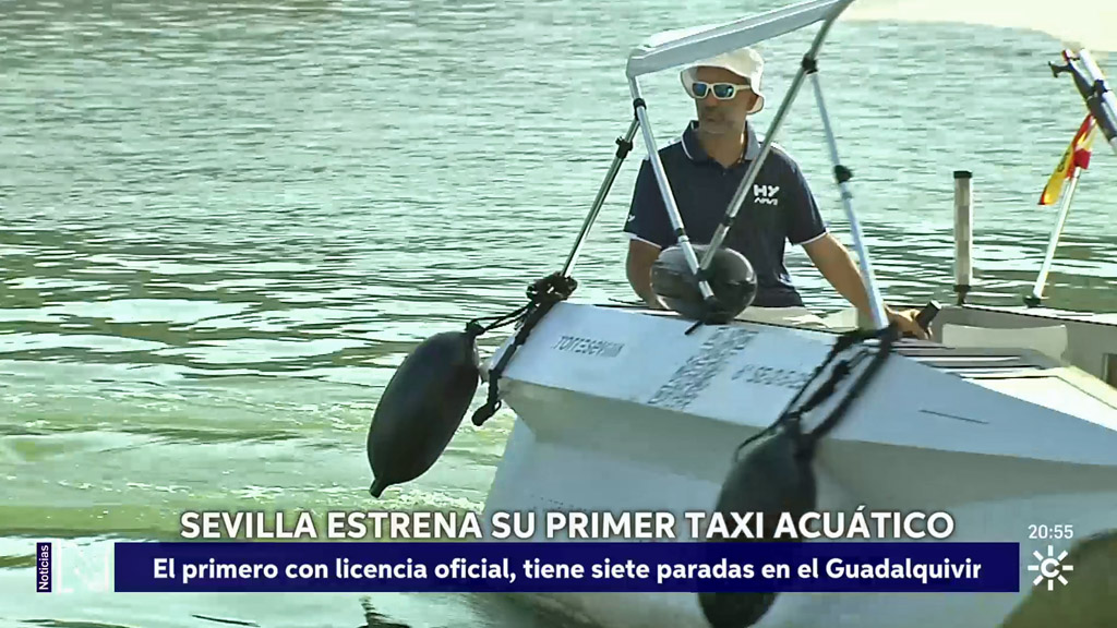 Sevilla estrena su primer taxi acuático

El primero con licencia oficial, tiene siete paradas en el Guadalquivir. El barco, fabricado íntegramente en Andalucía, tiene capacidad para seis pasajeros

🌐 csur.red/jFV850WnuaQ
