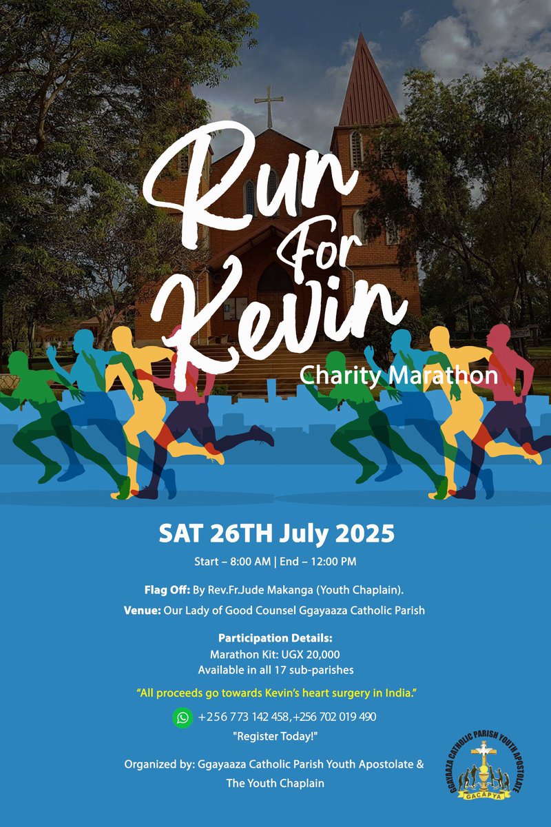 ronniensubuga0's tweet photo. He’s just 13. He’s had 2 heart surgeries. He needs one more to live.

On 26th July, we run, not just for fitness, but for Kevin’s life.
Join the #RunForKevin charity marathon and help give him another chance at childhood. 

Kits: UGX 20,000
📍Ggayaaza Catholic Parish

#SaveKevin https://t.co/espQHRhtSn