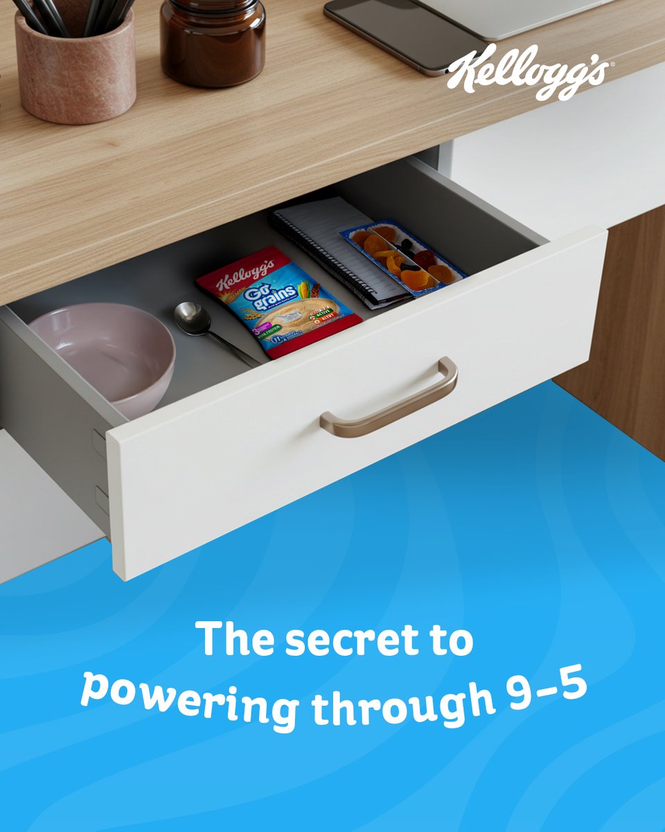 KelloggsNigeria's tweet photo. Just the essentials, because who doesn’t need a little Go Grains boost during the workday?

#KelloggsWorldsNo1 #KelloggsNigeria #KelloggsSuperStars #BreakfastTimeIsKelloggsTime #KelloggsNigeria #GoGrains #Activelifestyle https://t.co/S2lGPlr2qz