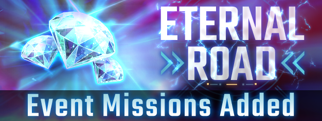 ggene_eternalEN's tweet image. ◤━━━━━━
#GundamEternal
Eternal Road Missions Added!
━━━━━━━◢

Eternal Road Missions have been added to Event Missions.
Upon clearing them, you can obtain Diamonds or Titles.

*Check in-game for details.
#GGeneration #GGen