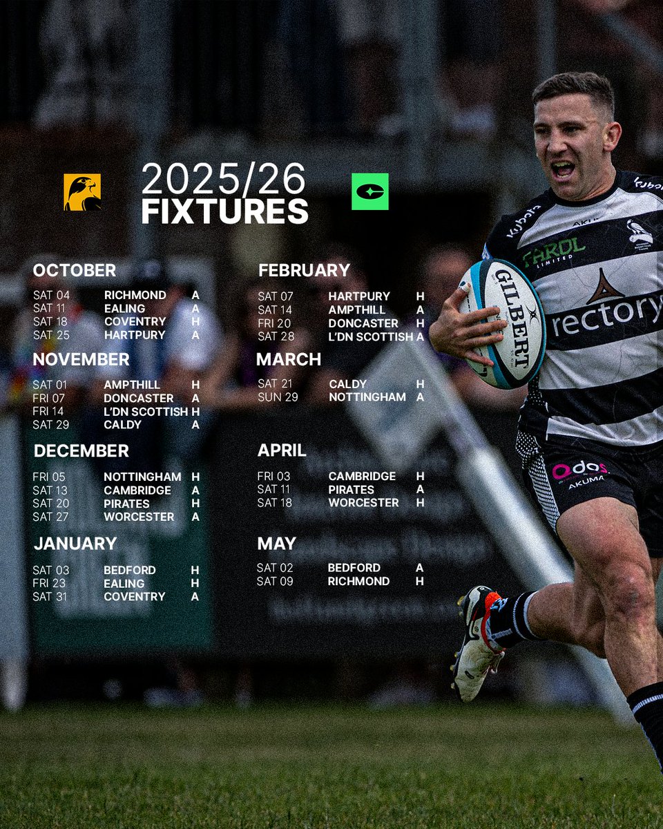 Champ Rugby 2025/26 Fixtures are OUT and we couldn't be more excited! More teams in the league means more cracking match days at Kingsey Road.

All home matches are now on sale, so be the first to secure your match day tickets and table in pre-match Hospitality.

PLUS - Don't