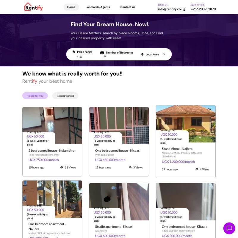 StartHubAfrica's tweet photo. @RentifyUG is transforming how Ugandans find their dream homes. 

House hunting in #Uganda can be tough, but Rentify a @StartHubAfrica supported startup is simplifying the process with a user-friendly platform. 

➡️Find your next home today at https://t.co/L5Sa3T917h https://t.co/NBJHmOlghk