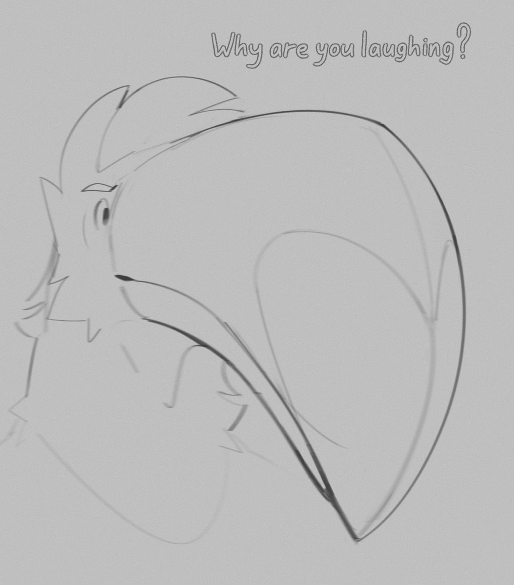 Sometimes he's self conscious about his beak