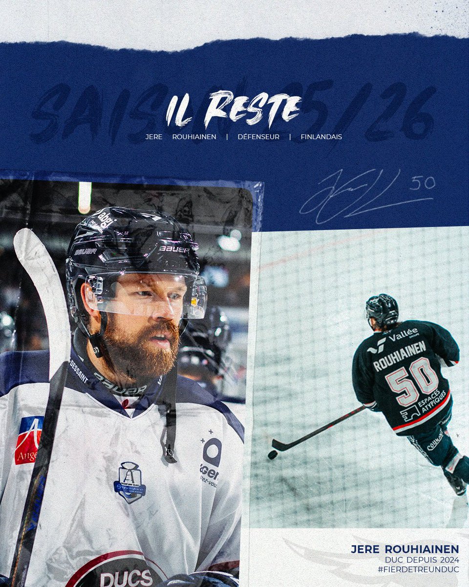 Les Ducs d'Angers (@ducsdangers) on Twitter photo ๐๐๐ซ๐ ๐๐๐๐๐๐๐๐๐๐ (๐ซ๐ฎ), ๐'๐๐๐๐๐๐๐๐ ๐๐๐๐๐๐๐๐ !
Le dรฉfenseur finlandais effectuera sa 2รจme saison ร Angers ๐
Son sang froid, son excellent sens du positionnement feront encore de lui un atout prรฉcieux dans notre รฉquipe ๐ฆ
#SLMHockey ๐๐๐ซ๐ ๐๐๐๐๐๐๐๐๐๐ (๐ซ๐ฎ), ๐'๐๐๐๐๐๐๐๐ ๐๐๐๐๐๐๐๐ !
Le dรฉfenseur finlandais effectuera sa 2รจme saison ร Angers ๐
Son sang froid, son excellent sens du positionnement feront encore de lui un atout prรฉcieux dans notre รฉquipe ๐ฆ
#SLMHockey
