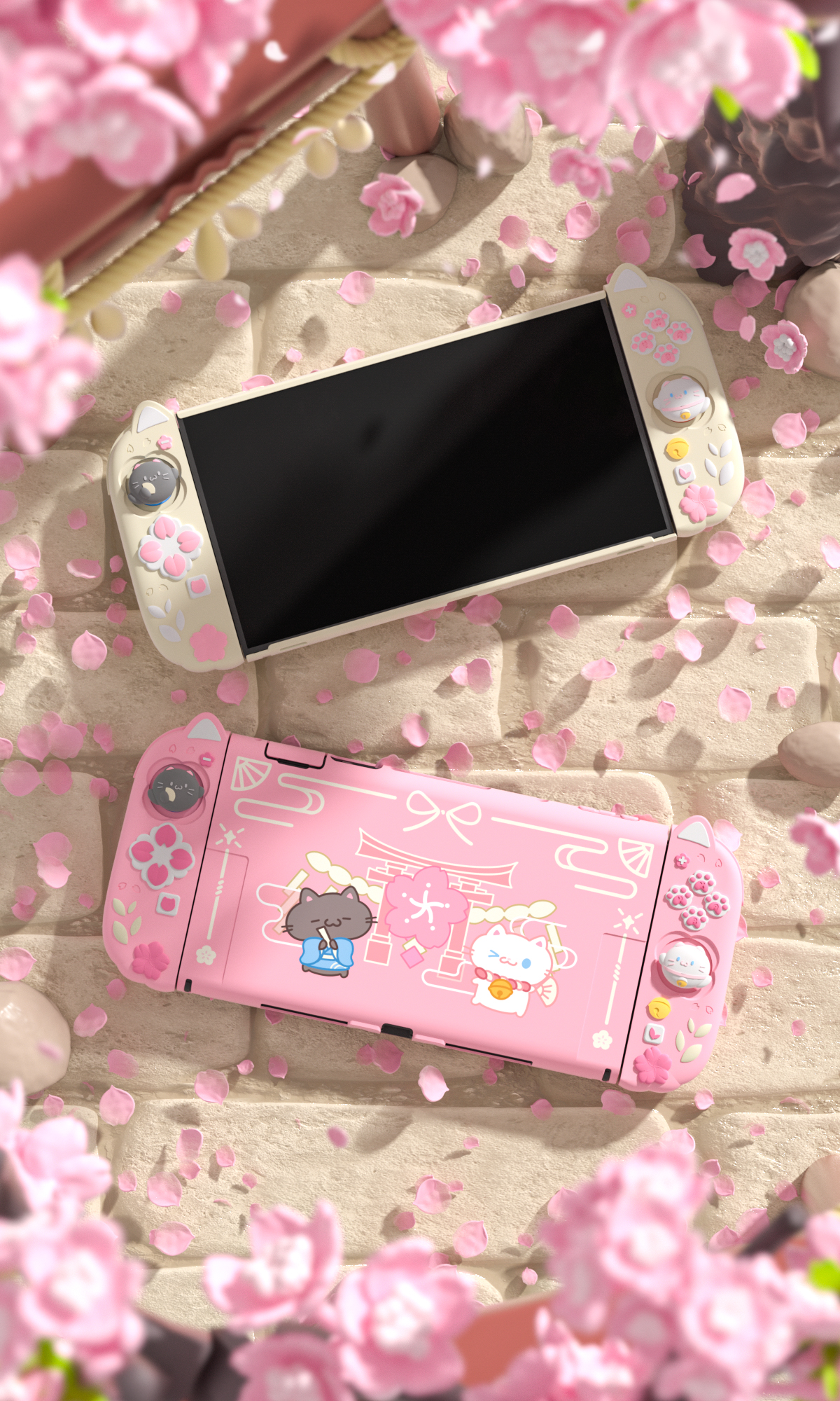 ♡NintendoSwitch 桜ピンク♡ サクラ大好き🌸】ニンテンドースイッチ用のかわいい桜ワイヤレス