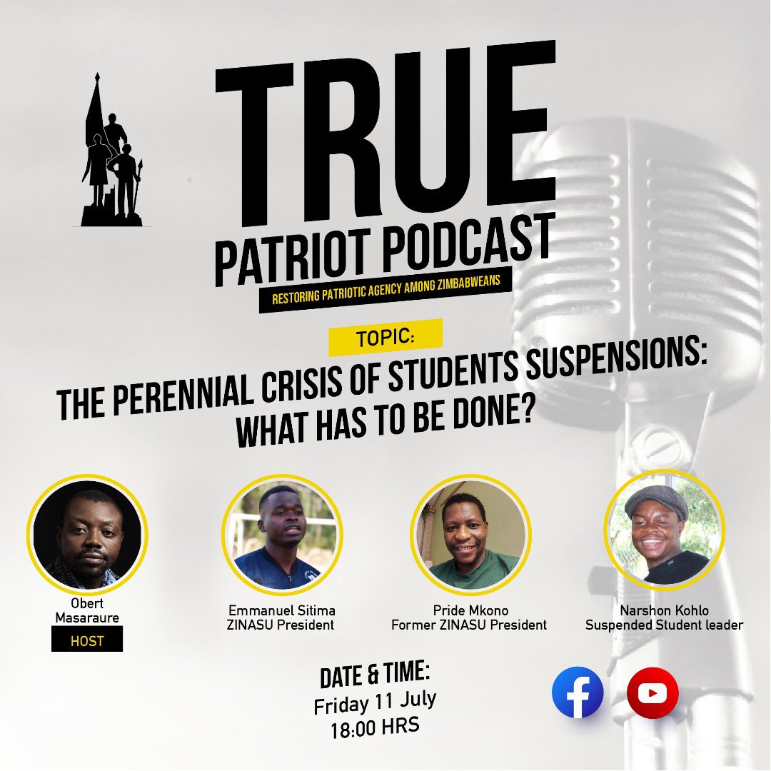 Zimbabwe is witnessing a fresh wave of students suspensions and expulsions. The State is once again resorting to old tricks of deploying repressive ordinances to silence dissent. This tactic has been consistently deployed against students’ leaders. Majority of former students