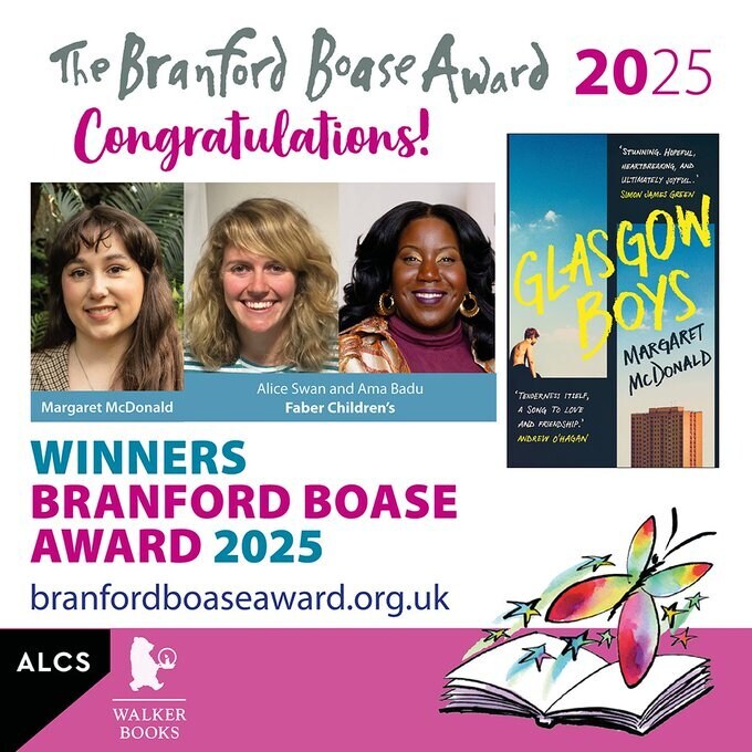WorkerBee (@literacyhive) on Twitter photo Margaret McDonald adds the #branfordboaseaward to her impressive collection of book award wins for her moving coming-of-age novel Glasgow Boys, sharing the prestigious prize with her editors Alice Swan and Ama Badu. <a href="/FaberBooks/">Faber Books</a>
Congratulations to all! kntn.ly/14c77df5 Margaret McDonald adds the #branfordboaseaward to her impressive collection of book award wins for her moving coming-of-age novel Glasgow Boys, sharing the prestigious prize with her editors Alice Swan and Ama Badu. <a href="/FaberBooks/">Faber Books</a>
Congratulations to all! kntn.ly/14c77df5