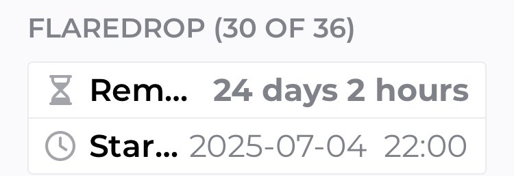 Flare is about to explode, there’s only 6 more Flare Drops from 36… that’s 6 months till no more Drops. Flare will become very hard to get and I assume a sharp reflection in price very S👀N. #FlareNetworks  #FLR … once #BTC breaks out FLR will let loose massive GREEN CANDLES.