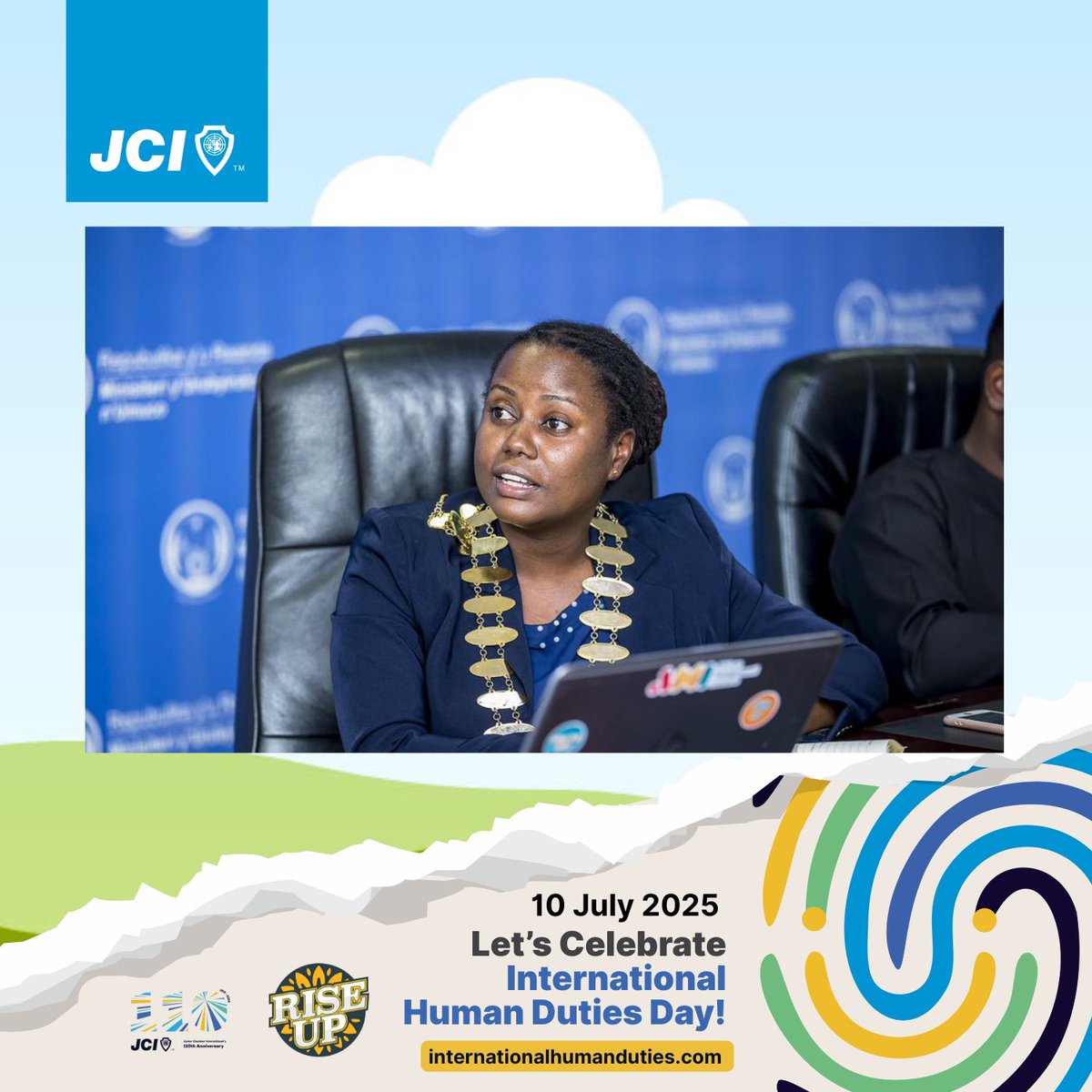I am Celebrating International Human Duties Day July 10th , together we are building a culture of leadership grounded in duty,purpose and Action 
#JCIRise #humandutiesday 
#JCI