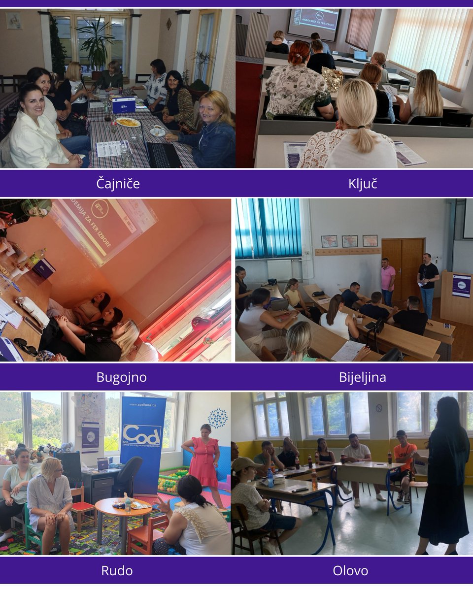 pod_lupom's tweet image. Organizacije članice Pod lupom organizovale su prvi ciklus ‘Akademije za fer izbore’ širom #BiH.

Polaznici su imali priliku učiti o izbornom procesu, nepravilnostima i načinima njihovog prijavljivanja, te steći praktično iskustvo u zagovaranju unapređenja izbornog procesa.