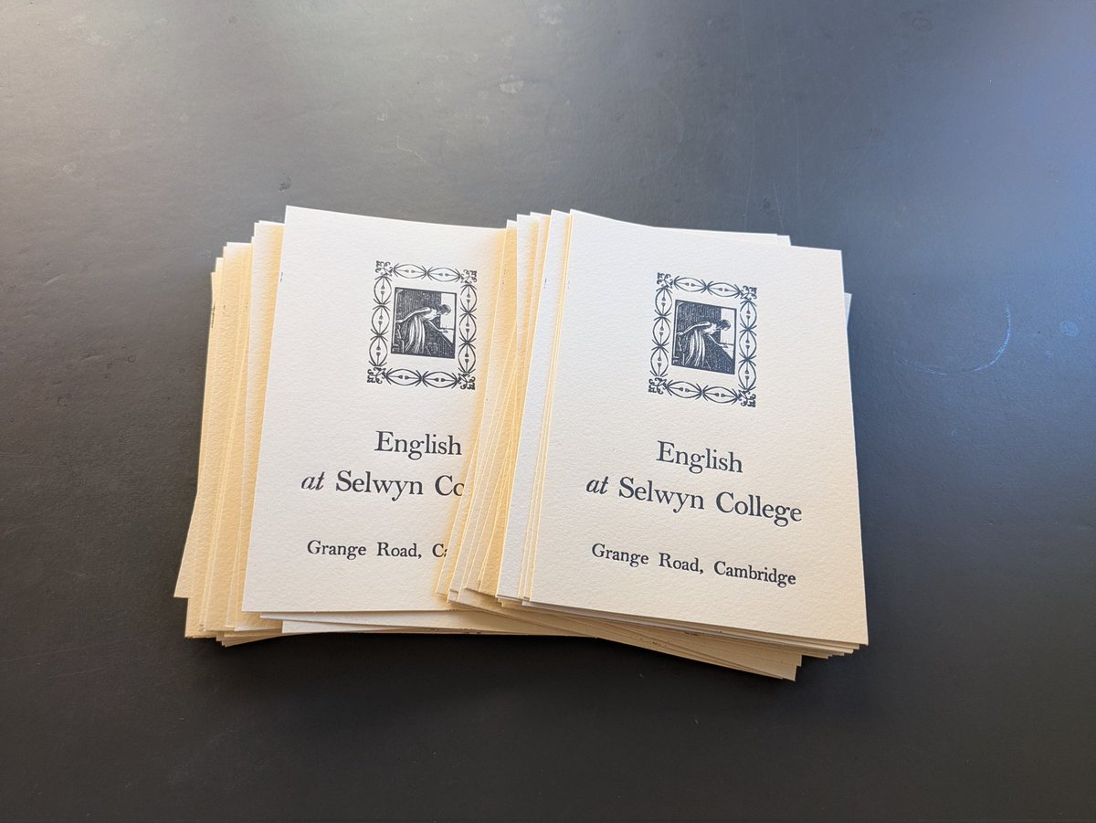 Open Day at <a href="/Selwyn1882/">Selwyn College</a>, and I am distributing the flyers I hand-printed.