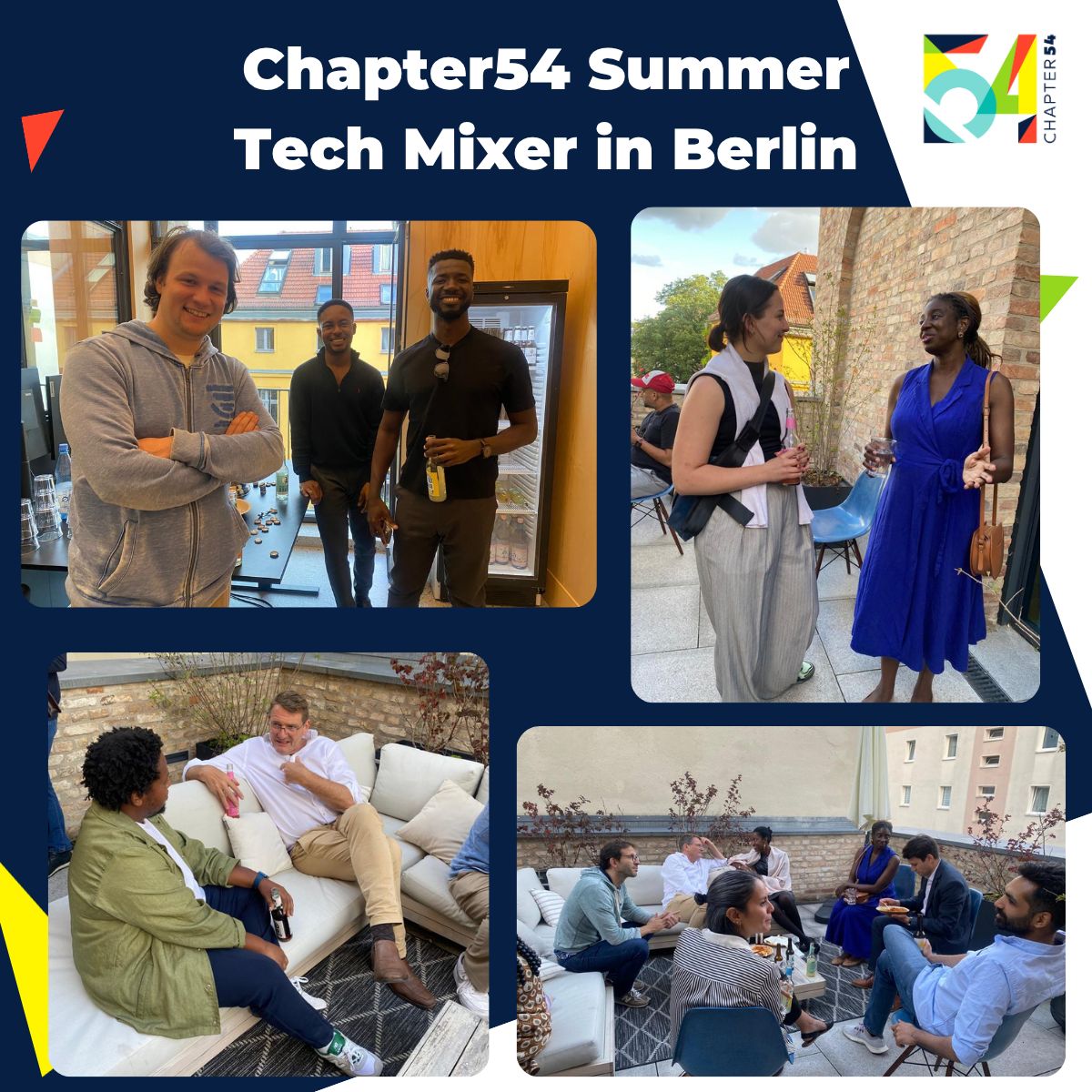 Thanks to everyone that joined us at Partech's Berlin office this week for our first Chapter54 Summer Tech Mixer in the German capital.

Mimi will be in Munich next week to attend a get-together of African deep-tech players.

Send her a message if you're keen to hang out!