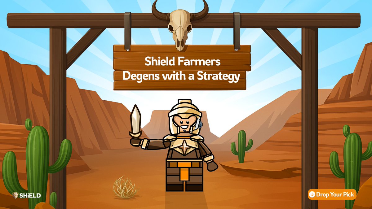 ShieldProtocols's tweet photo. What’s your farming style?
A) Degenerate
B) Safe &amp; steady
C) Meme &amp; pray
D) All of the above
Sound off, Shield fam! https://t.co/2txQuw6n0D