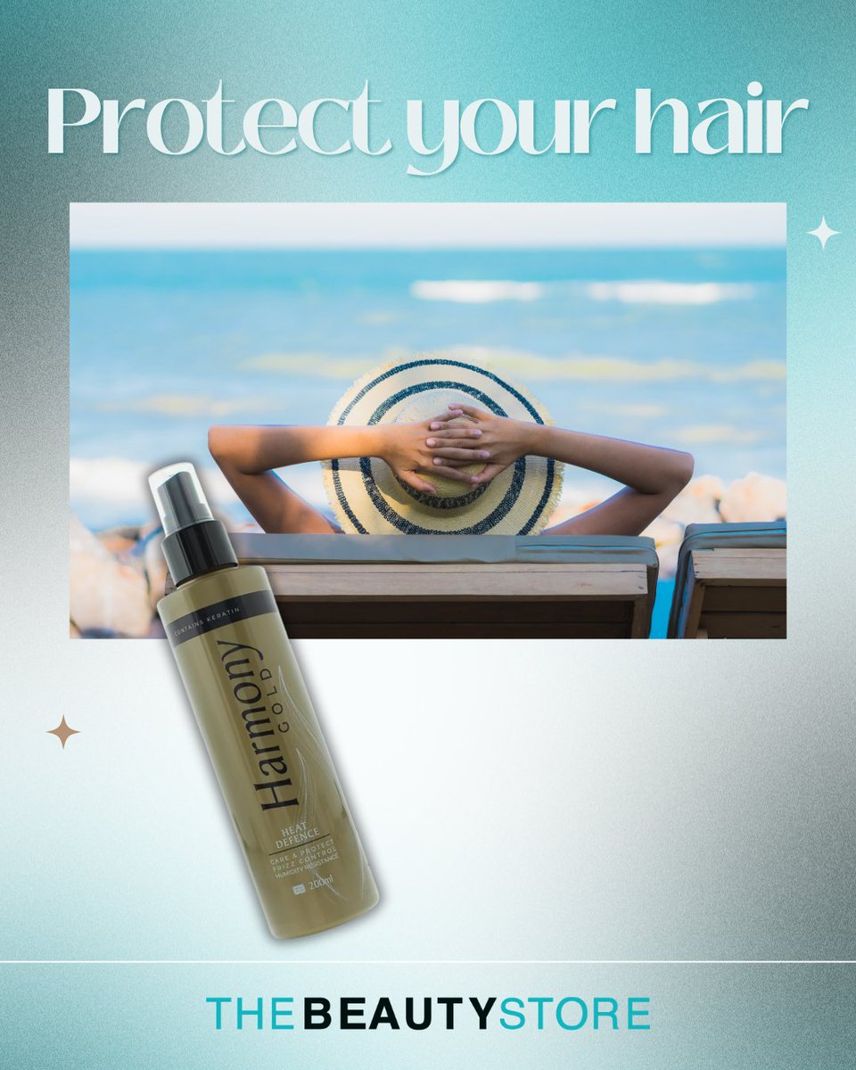 thebeautystore's tweet photo. Wear a hat or scarf when you're out in the sun, and don’t forget to apply a heat protectant like Harmony Gold Heat Defence
#TheBeautyStore #HairCareTips #SummerHair #HairProtection #HealthyHair #UKBeauty #HeatDefence #GlowUp https://t.co/SC2cfi0zE1