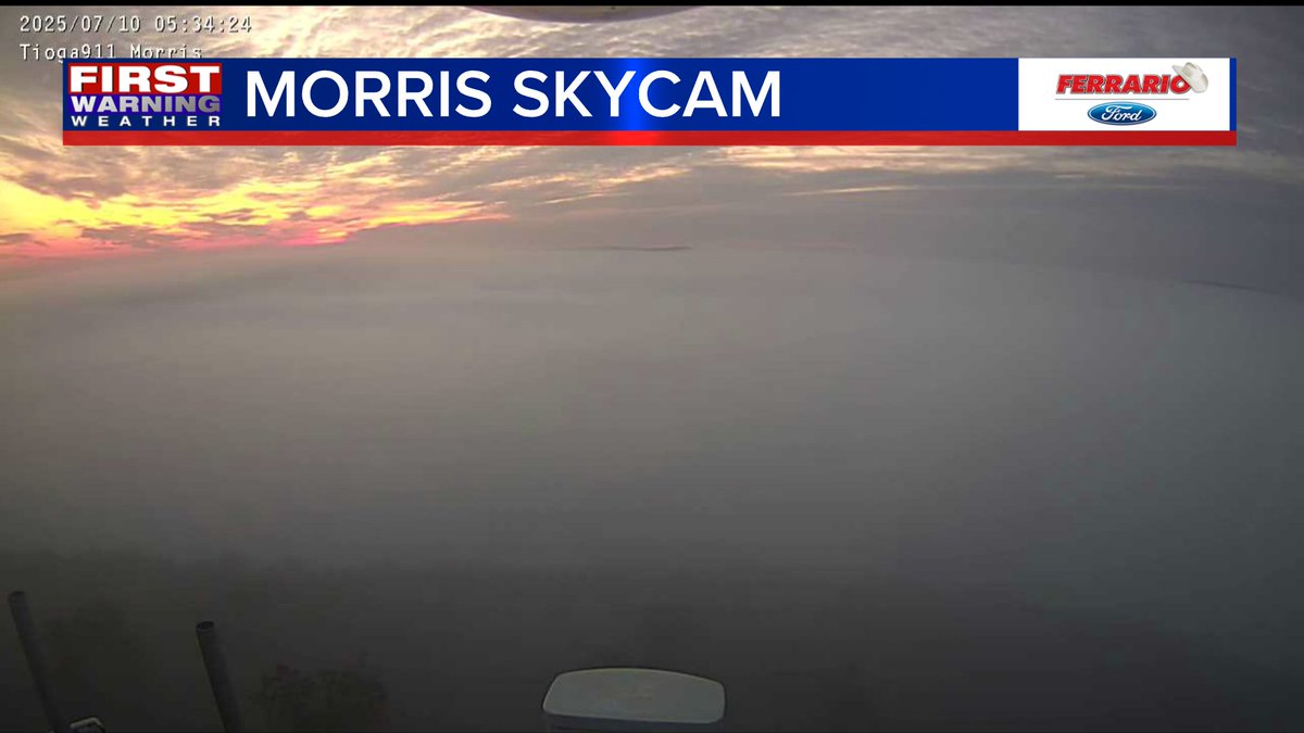 Dense fog is lowering visibility in the valleys this morning. Communities in Tioga County (PA) are waking up to a humid and mild environment -- along with patchy and thick fog. Sunshine and heat will break up the fog but its likely to stick around for a few more hours.