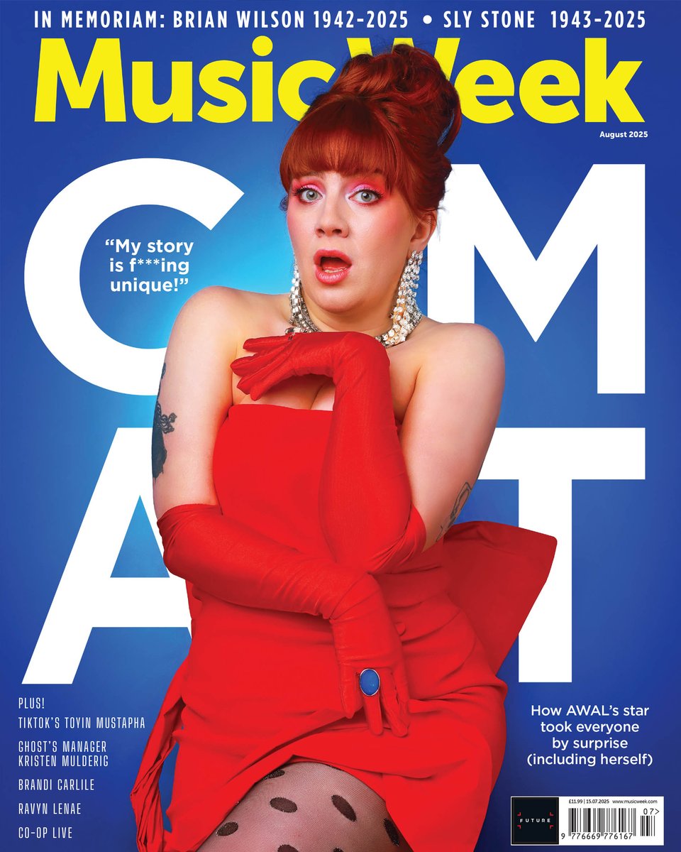 MusicWeek's tweet image. CMAT takes centre stage on our cover this month along with @awal & @motherartists Also inside: @tiktok_uk’s Toyin Mustapha, @thebandGHOST's manager Kristen Mulderig, @JesseFink on the making of @MylesSmithUK's Stargazing, Brandi Carlile, @ravynlenae & more musicweek.com/media/read/cma…