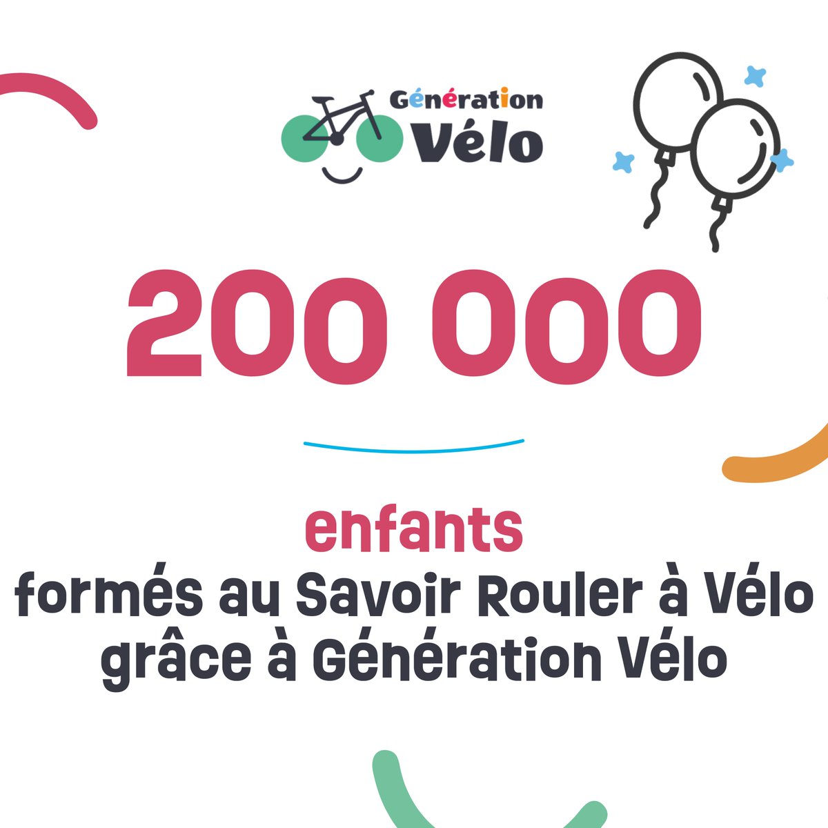 Génération Vélo (@generationvelo) on Twitter photo 200 000 enfants ont été formés au #SRAV grâce à
<a href="/GenerationVelo/">Génération Vélo</a> ! 200 000 futurs adultes qui – peut-être – choisiront le vélo pour leurs trajets de demain. 🚲Quelle fierté d’avoir formé tant de cyclistes en herbe en seulement quelques années ! 📷generationvelo.fr 200 000 enfants ont été formés au #SRAV grâce à
<a href="/GenerationVelo/">Génération Vélo</a> ! 200 000 futurs adultes qui – peut-être – choisiront le vélo pour leurs trajets de demain. 🚲Quelle fierté d’avoir formé tant de cyclistes en herbe en seulement quelques années ! 📷generationvelo.fr