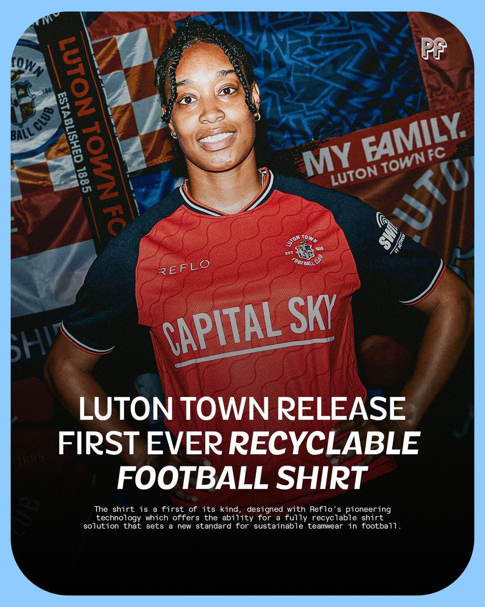 _ProjectFutbol's tweet image. Luton Town drop world’s first 100% recyclable football shirt.👕
For every shirt sold, a tree will be planted — and an extra 500 for every goal Kane scored last season.
Football meets future. And it looks 🔥
#KitDrop #LutonTown #Hatters #LTFC