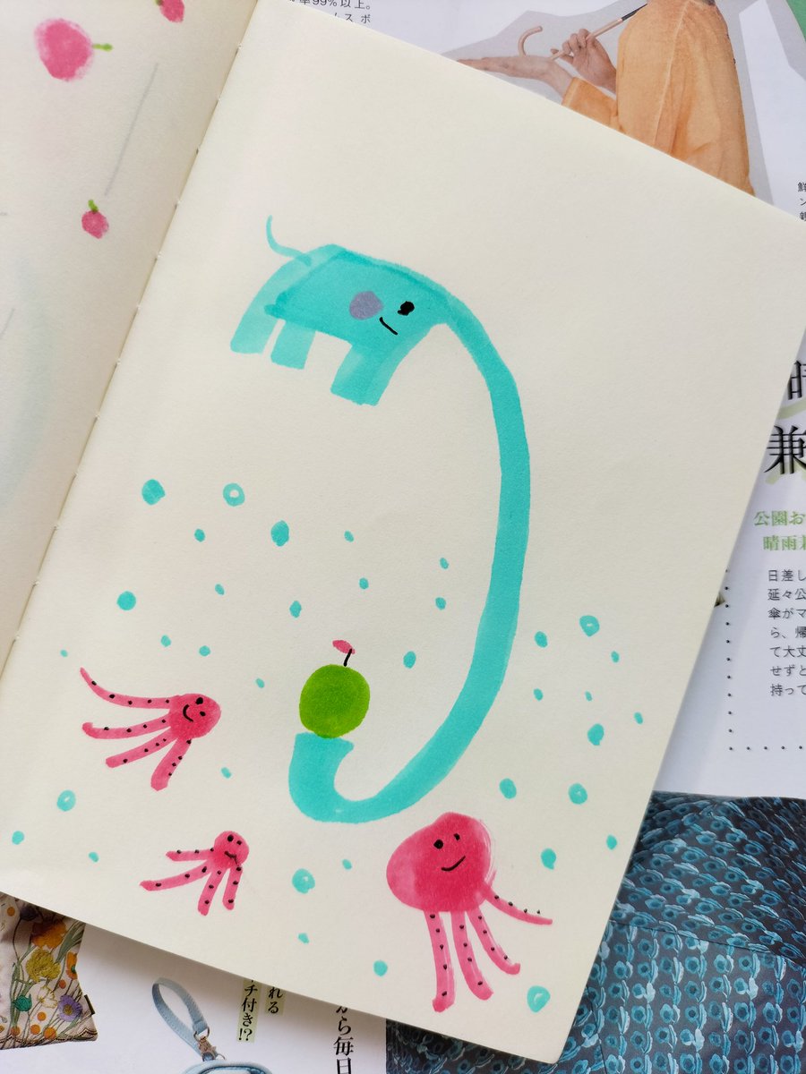 お仕事おつかれさま！
今夜は少し、涼しいかな🍎🐘🐙