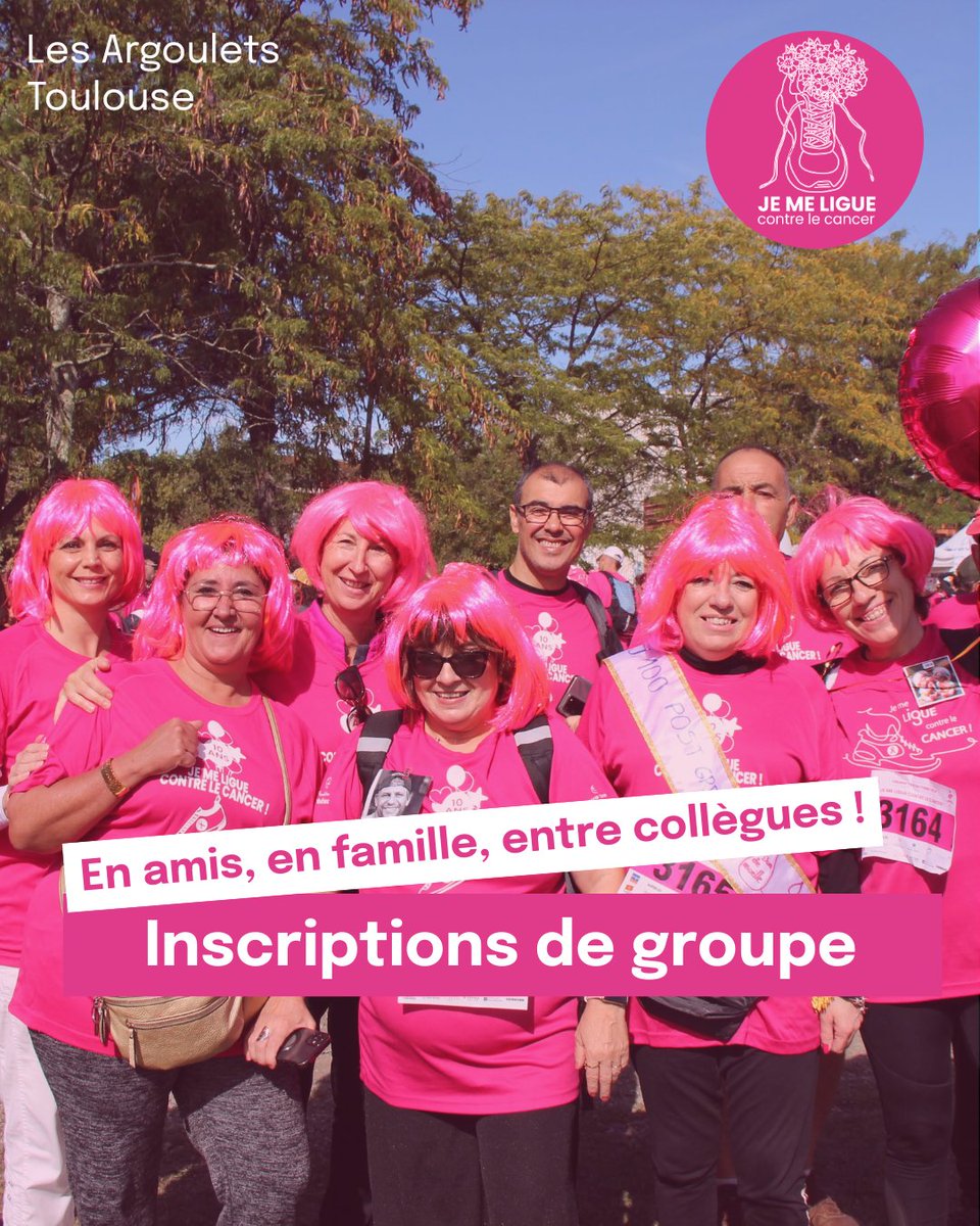 Mobilisez vous, en groupe pour lutter contre le cancer avant la rentrée en vous inscrivant à notre course Je Me Ligue Contre le Cancer ! 

❗️Date limite d'inscription : 30 septembre

 🚨Groupe à partir de 10 personnes.

S'inscrire et s'informer 👉 lien en bio