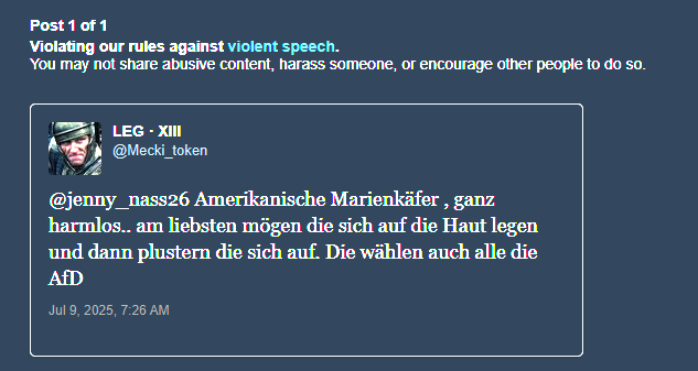 Mecki_token's tweet image. X wollte das ich diesen Post lösche, AFD Wähler sind die größten Heulsusen die es gibt.  

#fckAfD