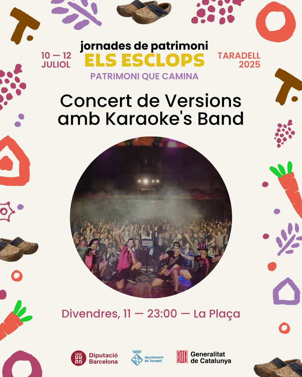 i karaoke en directe per acabar el divendres! No hi falteu! Tota la informació a taradell.cat/jornadespatrim….