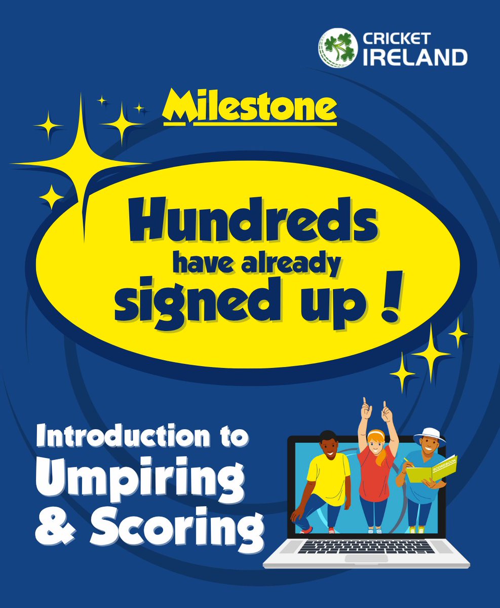 Cricket Ireland Participation (@ciparticipation) on Twitter photo ๐ ๐๐ข๐ฅ๐๐ฌ๐ญ๐จ๐ง๐ ๐ฆ๐จ๐ฆ๐๐ง๐ญ!
Hundreds have already jumped into our new Introduction to Umpiring & Scoring module! ๐
Thinking of getting started? Nowโs the perfect time. Learn at your own pace, build confidence, and get matchday-ready โ no experience needed.
๐ Donโt ๐ ๐๐ข๐ฅ๐๐ฌ๐ญ๐จ๐ง๐ ๐ฆ๐จ๐ฆ๐๐ง๐ญ!
Hundreds have already jumped into our new Introduction to Umpiring & Scoring module! ๐
Thinking of getting started? Nowโs the perfect time. Learn at your own pace, build confidence, and get matchday-ready โ no experience needed.
๐ Donโt