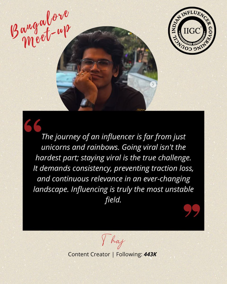 IIGC_official's tweet image. Behind every viral moment lies an undeniable truth about the creator's journey. Thaj reveals the often-unseen challenges of staying relevant in the dynamic world of content creation.

#CreatorChallenges #InfluencerLife #StayRelevant #DigitalContent #IIGC