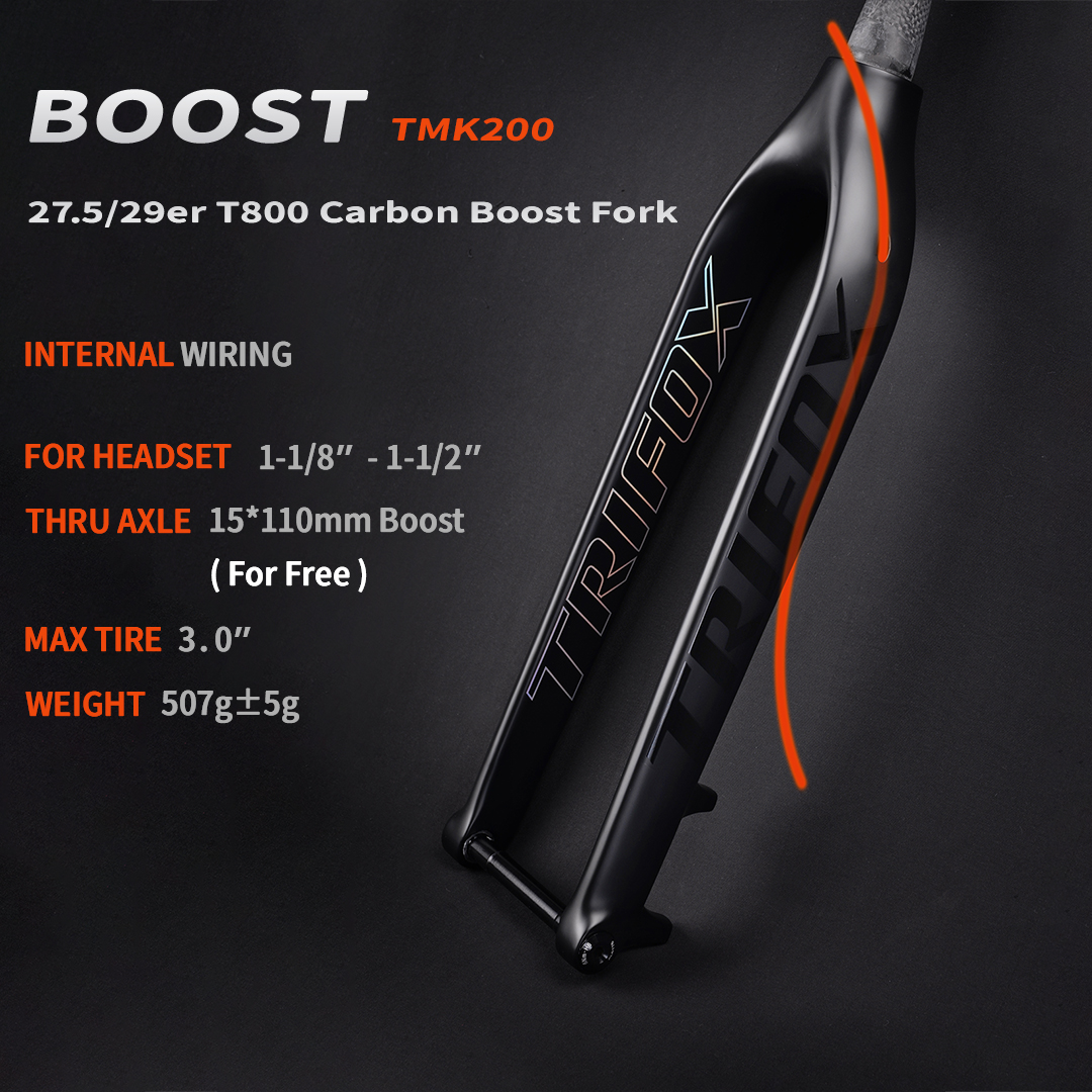 Trifox TMK200 Carbon Boost Fork ✨

🔥 Key Specs:
– T800 carbon construction (strong + featherlight: 507g±5g)
– Internal wiring = sleek, clutter-free style
– Fits 27.5/29er wheels + 3.0″ max tires

🔗 $79 Shop now :  bit.ly/3vOsn8Q

#mtblife #carbonfork #rideupgrade