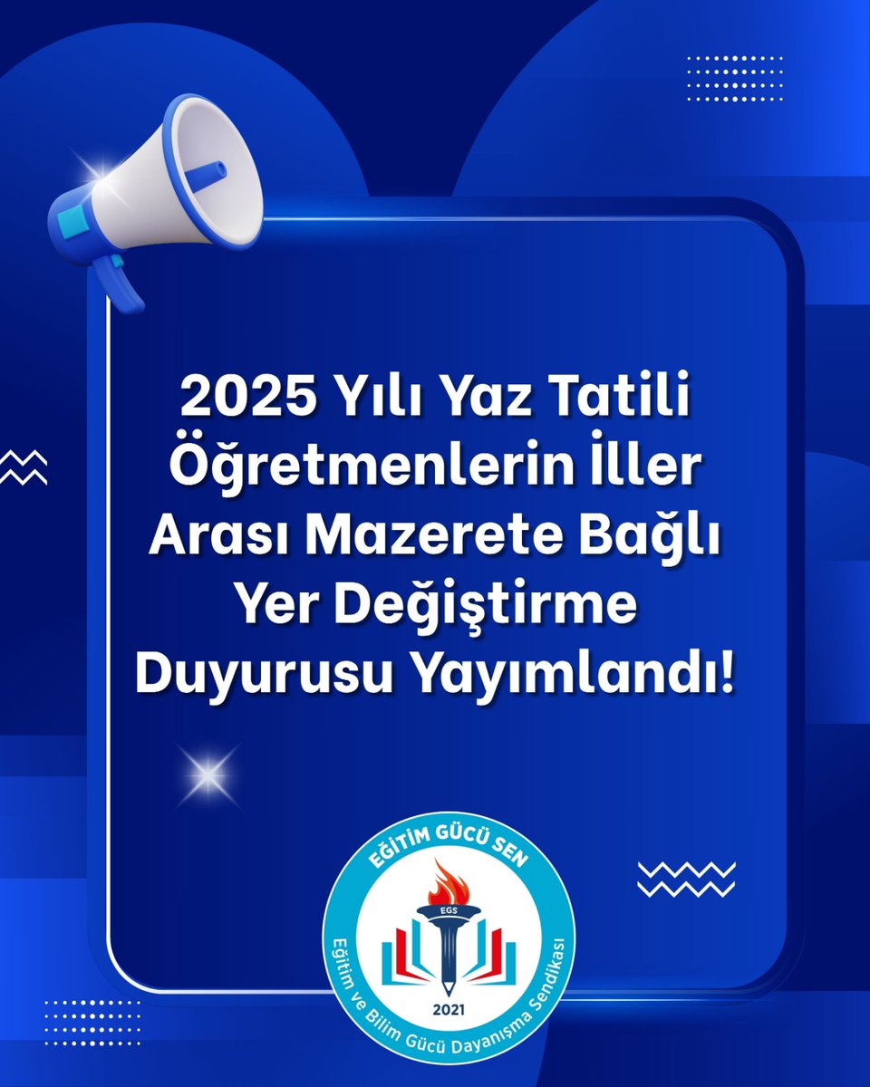 2025 Yılı Yaz Tatili Öğretmenlerin İller Arası Mazerete Bağlı Yer Değiştirme Duyurusu yayımlandı!

Başvurular 18-29 Temmuz tarihleri arasında alınacaktır.

İlgili kılavuza aşağıdaki bağlantıdan ulaşabilirsiniz.
📌📌📌
personel.meb.gov.tr/www/2025-yili-…