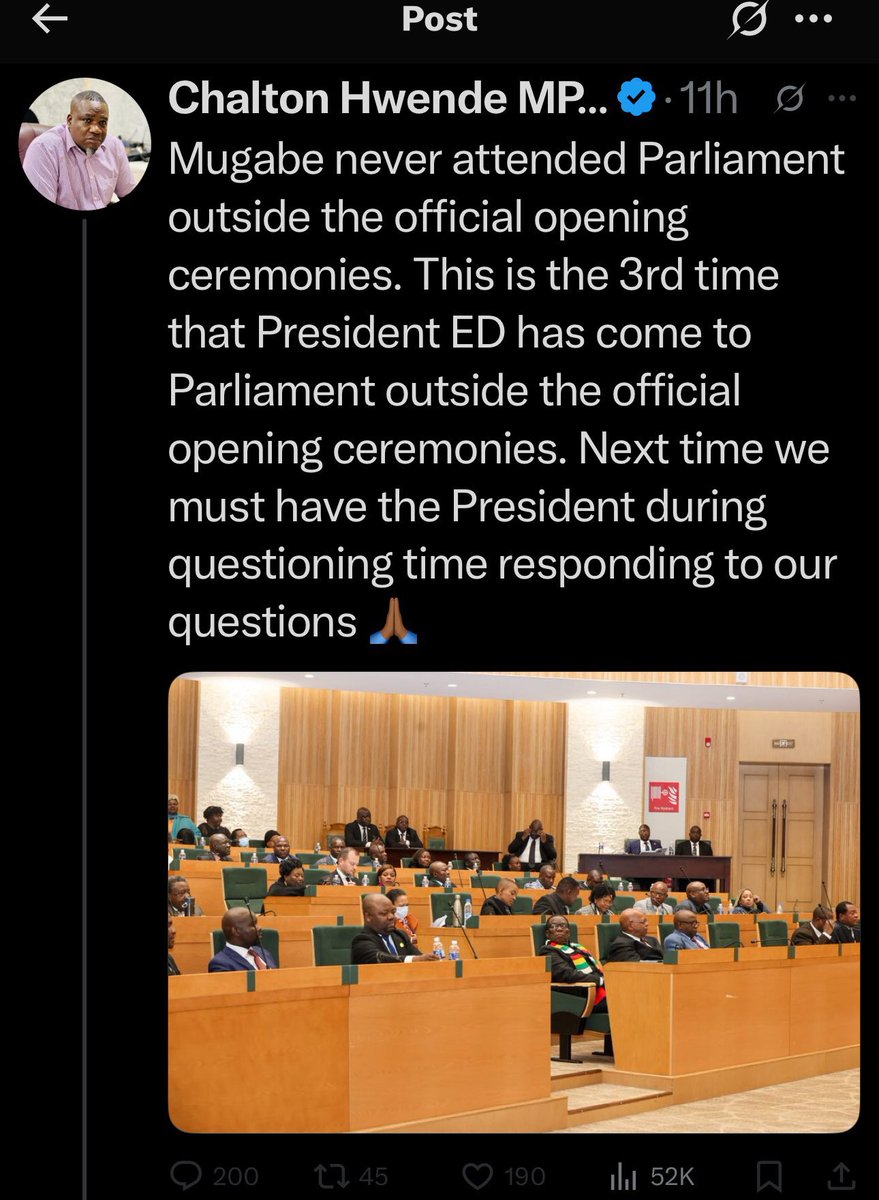 Honestly, I think Hwende has become a more effective opposition voice than Chamisa, Mahere, and LynneM. When necessary, he gives credit to the President for commendable work and he shouldn’t be criticized for expressing his rightful opinion. I’m 100% sure the President will take