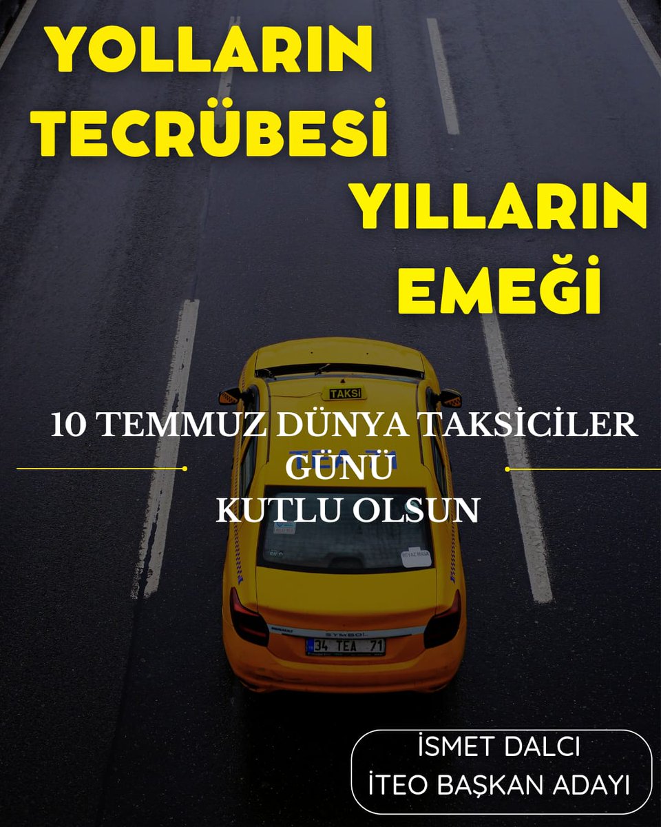 İsmet DALCI 🇹🇷 (@ismetdalci) on Twitter photo Tüm Taksici Esnafımızın Dünya Taksiciler Günü kutlu olsun.
<a href="/RTErdogan/">Recep Tayyip Erdoğan</a> <a href="/MehmetYiginer/">Mehmet Yiğiner</a> <a href="/Akparti/">AK Parti</a> <a href="/tsofresmi/">TŞOF</a> <a href="/_FAIKYILMAZ/">Faik YILMAZ</a> <a href="/taksi_esnafi/">Taksi Esnafı</a> Tüm Taksici Esnafımızın Dünya Taksiciler Günü kutlu olsun.
<a href="/RTErdogan/">Recep Tayyip Erdoğan</a> <a href="/MehmetYiginer/">Mehmet Yiğiner</a> <a href="/Akparti/">AK Parti</a> <a href="/tsofresmi/">TŞOF</a> <a href="/_FAIKYILMAZ/">Faik YILMAZ</a> <a href="/taksi_esnafi/">Taksi Esnafı</a>