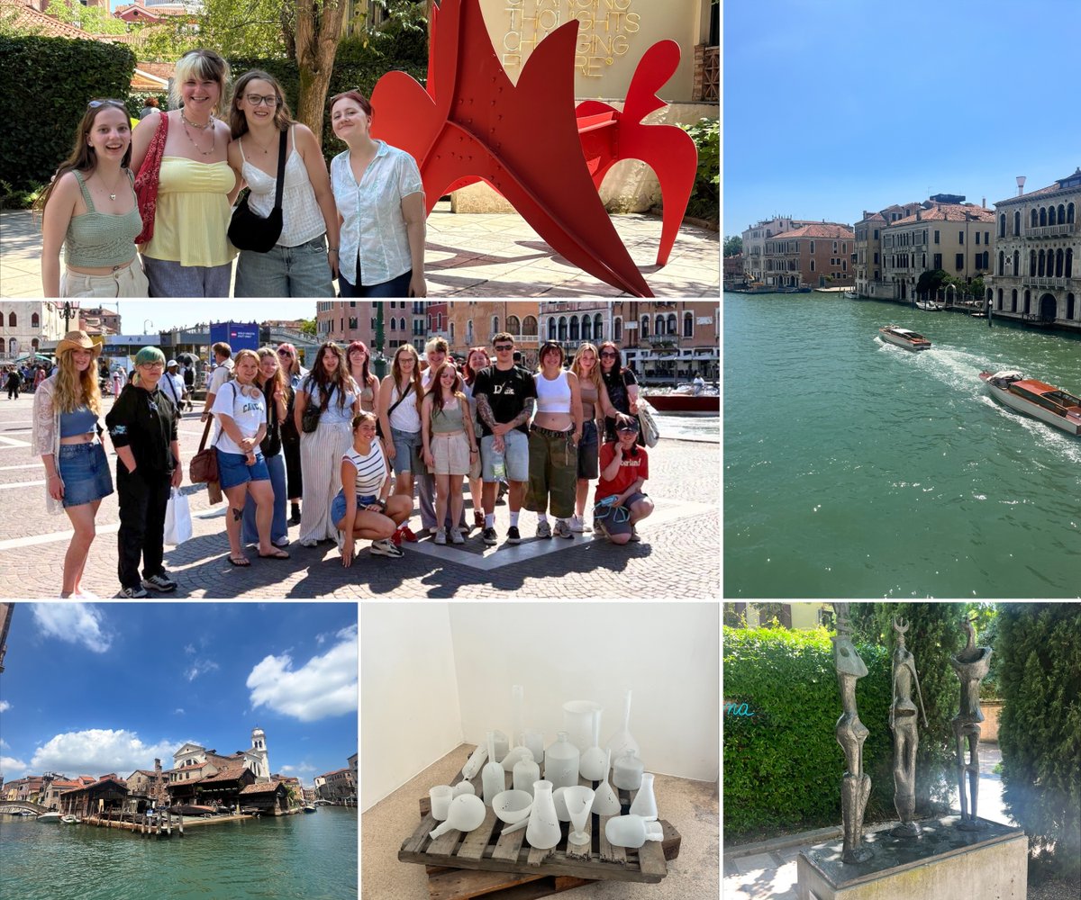 ncpontefract's tweet image. Our Art Foundation students are on a 2-week residential in Italy which included an unforgettable day trip to Venice — discovering its iconic architecture, local food, and exploring the world-renowned Peggy Guggenheim Collection 🇮🇹✨