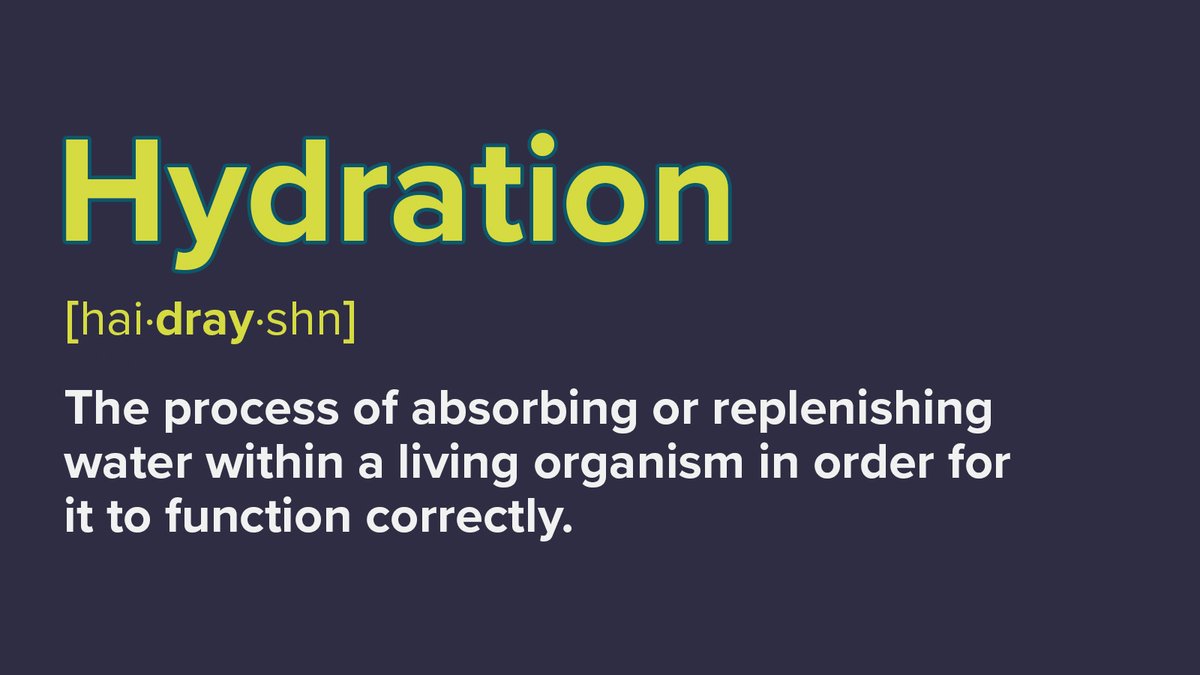 gsc1's tweet image. #ScienceWordOfTheWeek

💦 Hydration - The process of absorbing or replenishing water within a living organism in order for it to function correctly.