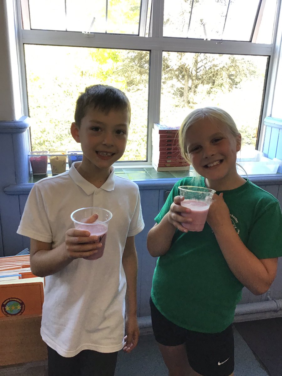 Redgrave have enjoyed making, tasting and evaluating strawberry and banana smoothies #welovesouthcamberley