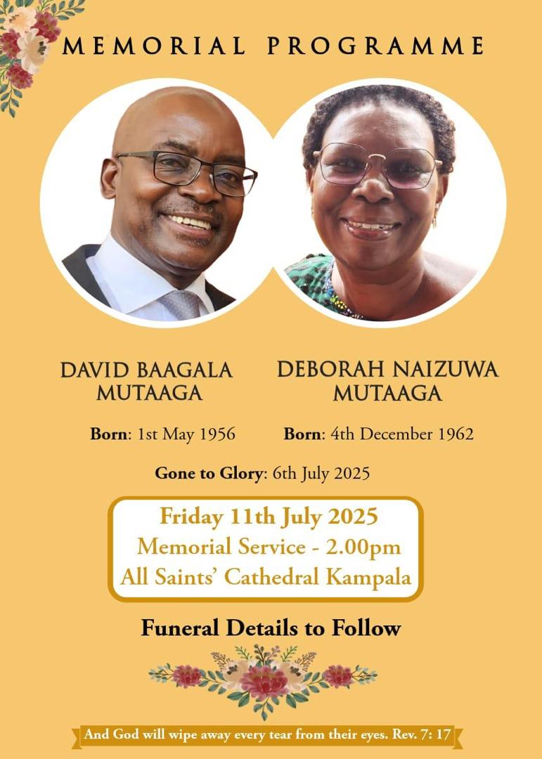 budonian's tweet image. Join us tomorrow at All Saints Church for a memorial service as we gather to honour the memory of Dr. David Mutaaga and his wife, Mrs. Deborah Naizuwa Nabeeta Mutaaga. #Budonian