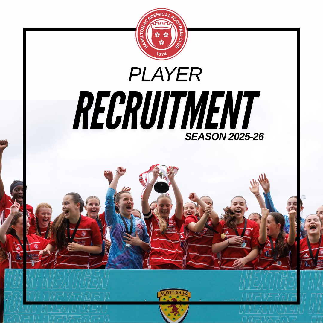 Accies WFC Academy & Community (@accieswfcacad) on Twitter photo ๐๐ก๐๐ฎ๐๐ง ๐๐๐๐ง๐ช๐๐ฉ๐ข๐๐ฃ๐ฉ
Limited Spaces Available! โ ๏ธ
We have a few remaining spots in our NextGen squads for the 2025/26 season โฝ๏ธ
๐ Players born 2010โ2015
๐Join the pathway at <a href="/accieswfc/">Hamilton Academical Womens Football Club (C)</a>
๐ง Register interest:
accieswfc.recruitment@gmail.com ๐๐ก๐๐ฎ๐๐ง ๐๐๐๐ง๐ช๐๐ฉ๐ข๐๐ฃ๐ฉ
Limited Spaces Available! โ ๏ธ
We have a few remaining spots in our NextGen squads for the 2025/26 season โฝ๏ธ
๐ Players born 2010โ2015
๐Join the pathway at <a href="/accieswfc/">Hamilton Academical Womens Football Club (C)</a>
๐ง Register interest:
accieswfc.recruitment@gmail.com